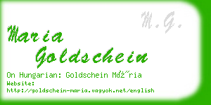 maria goldschein business card